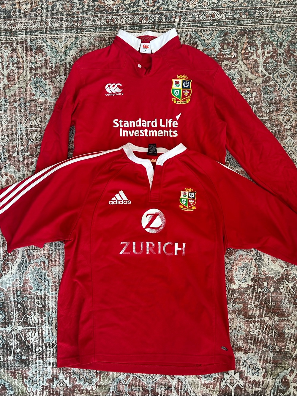 British & Irish Lions Jerseys, 2005 (SS) and 2017 (LS) both XL